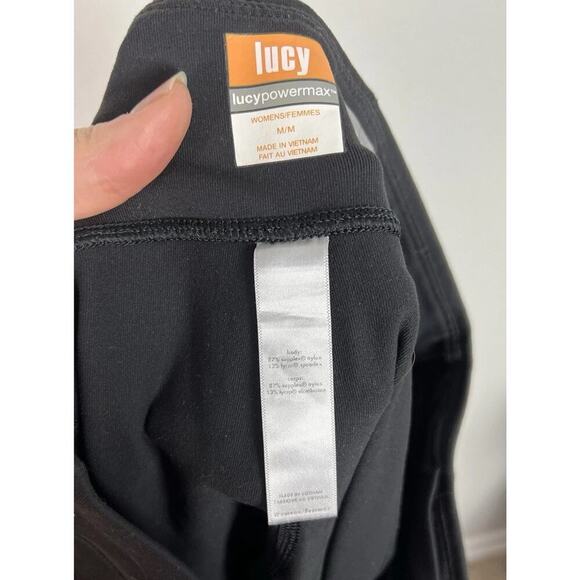 Lucy Powermax Hatha Collection Black Capri Size Medium Stretch Active Women’s - Picture 5 of 5